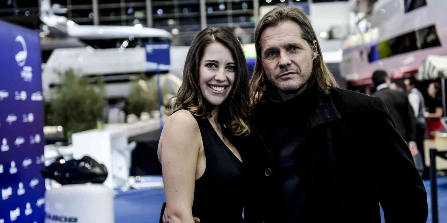 Roger Anthony Cassius Klüh and Jessica Frühbrodt at Blue Motion Night at Boot Show Düsseldorf.