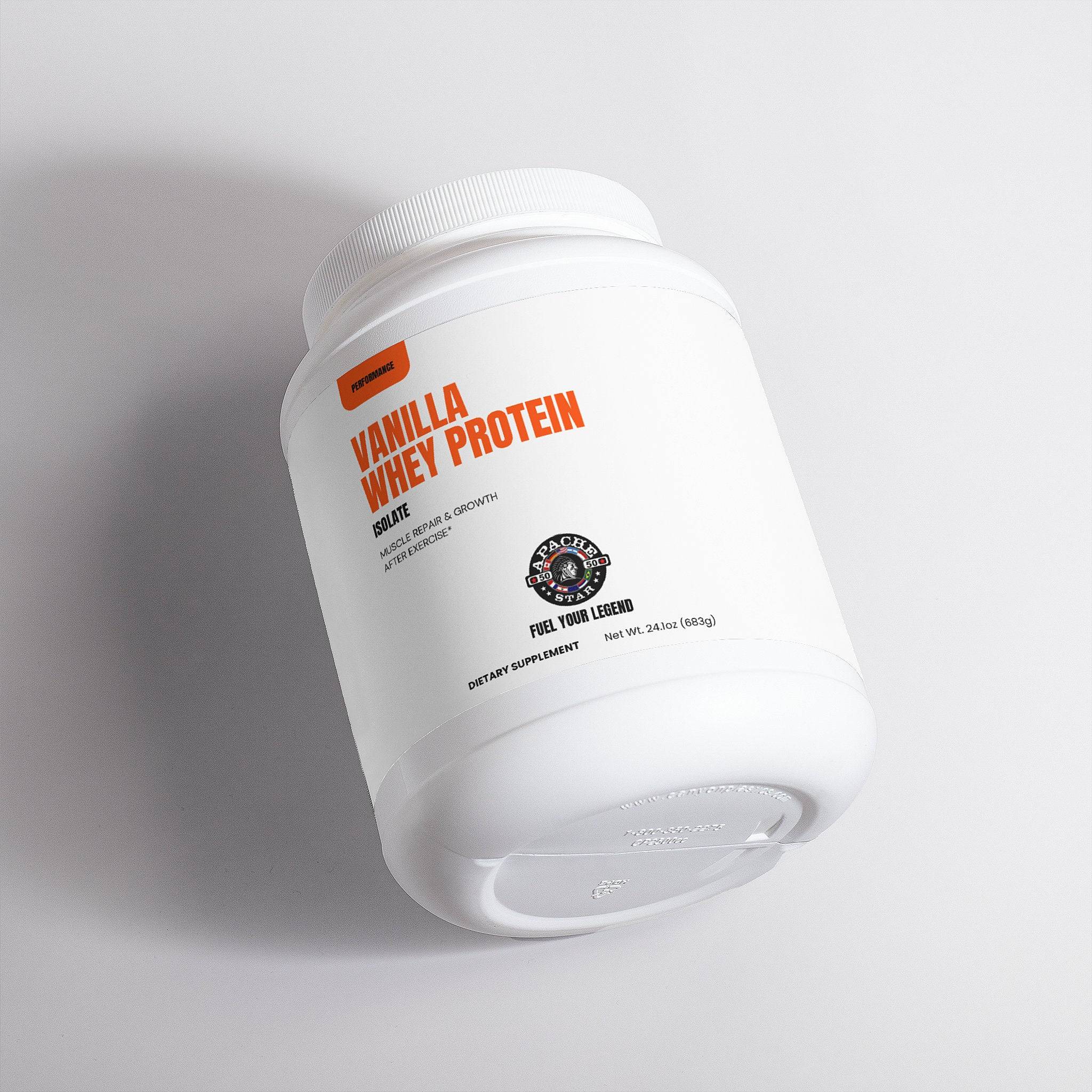 APACHE STAR Vanilla Whey Protein Isolate Supplement 2-Month Supply - Fast-Absorbing Amino Acid Formula for Muscular Recovery & Strength