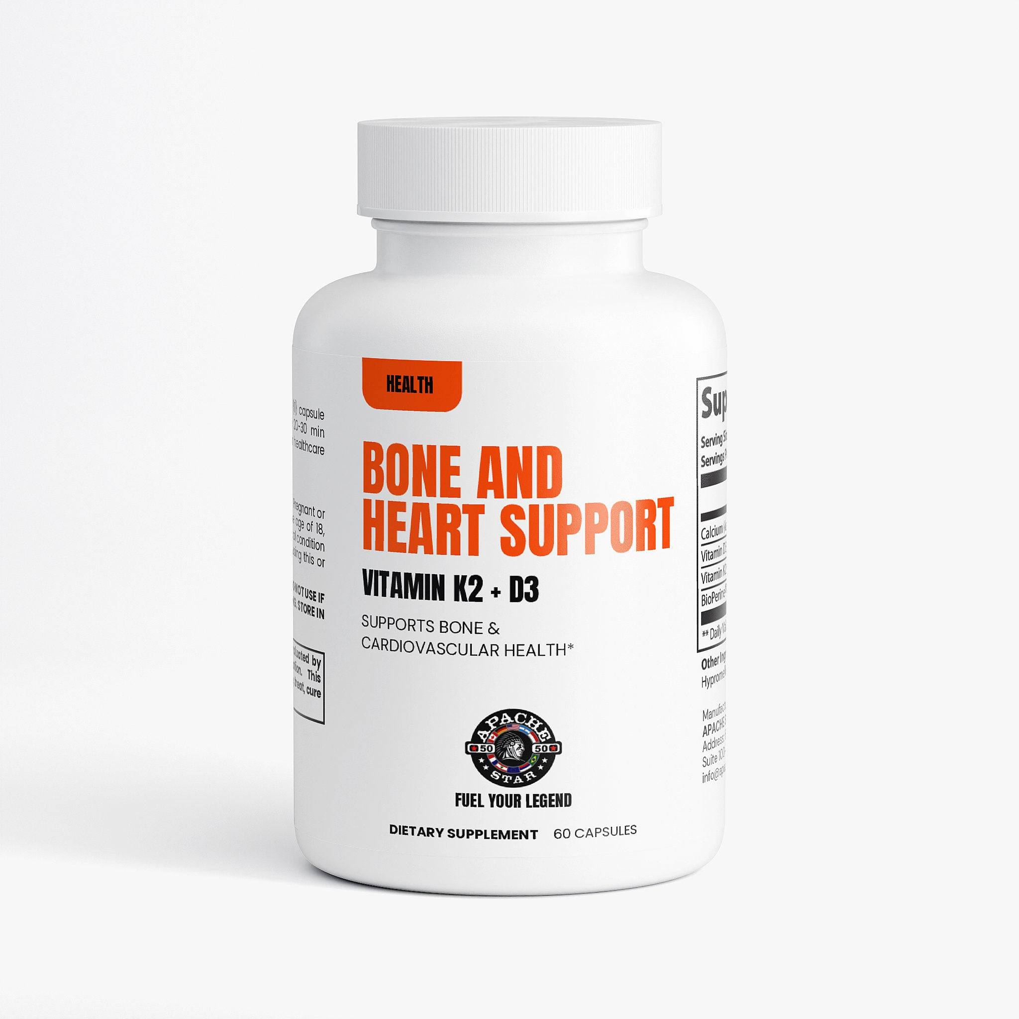 APACHE STAR Bone & Heart Support Bottle Cap Detail - Quality Sealed Wellness Supplement for Bone Density & Cardiovascular Health