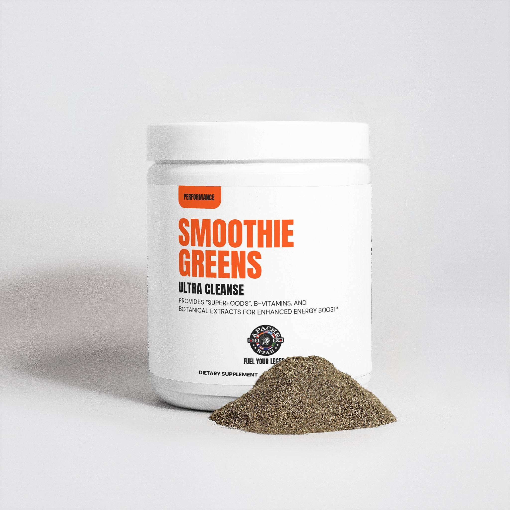 APACHE STAR Smoothie Greens 2-Month Supply - Premium Superfood Green Powder Blend for Daily Nutrition & Energy Boost Made in USA