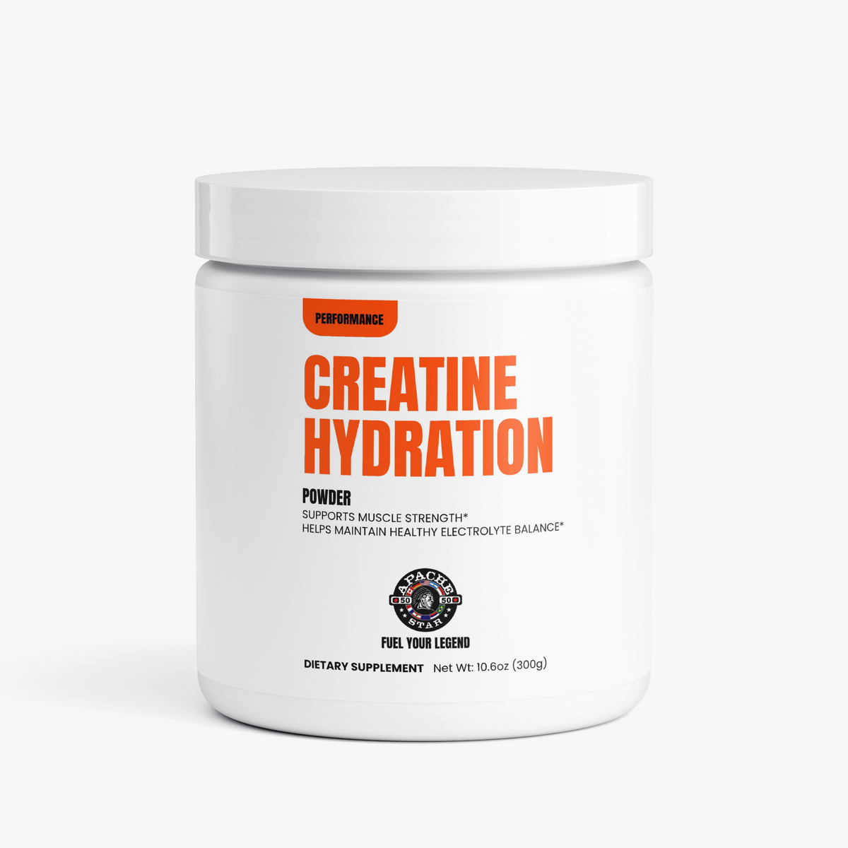 APACHE STAR CREATINE HYDRATION POWDER — tub, front view