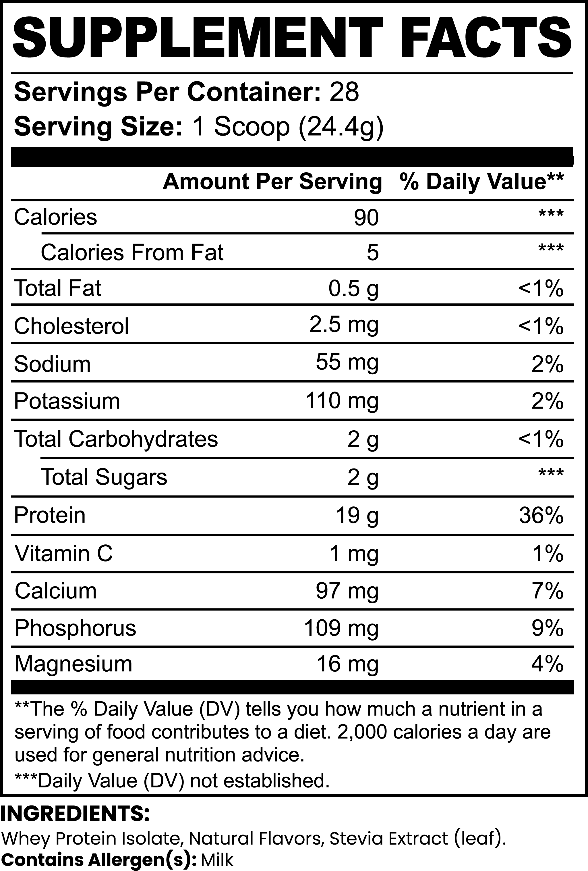VANILLA WHEY PROTEIN ISOLATE
