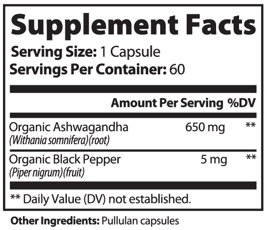 ASHWAGANDHA - 2 Month Supply
