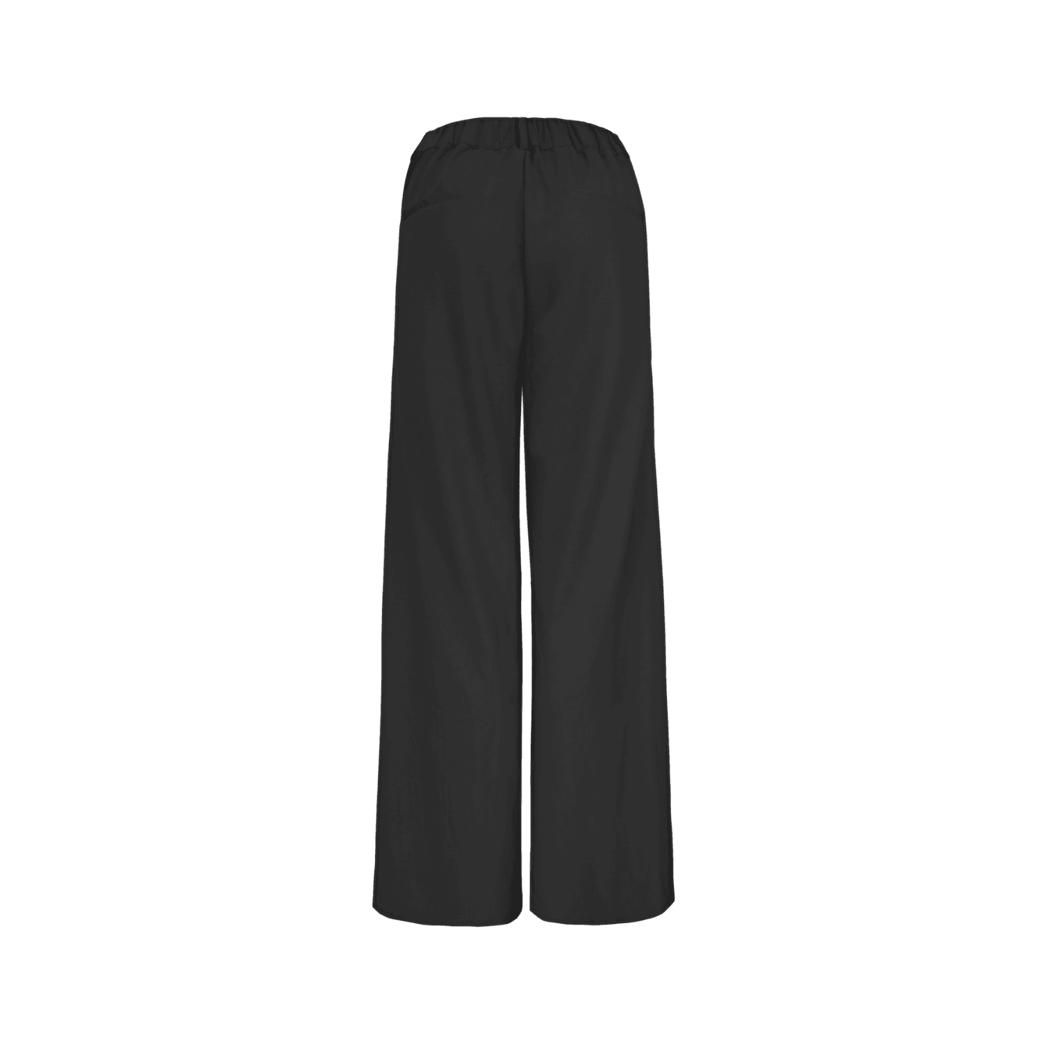 Black pleated sweatpants CASUAL CHAMP by APACHE STAR® back view structured drape suit trouser style.