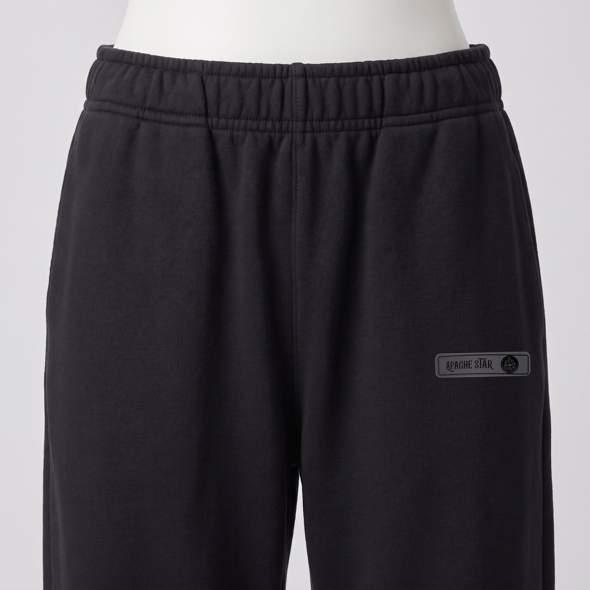 APACHE STAR® Iconic Pants “Dubai” in Black — fabric and waistband close-up