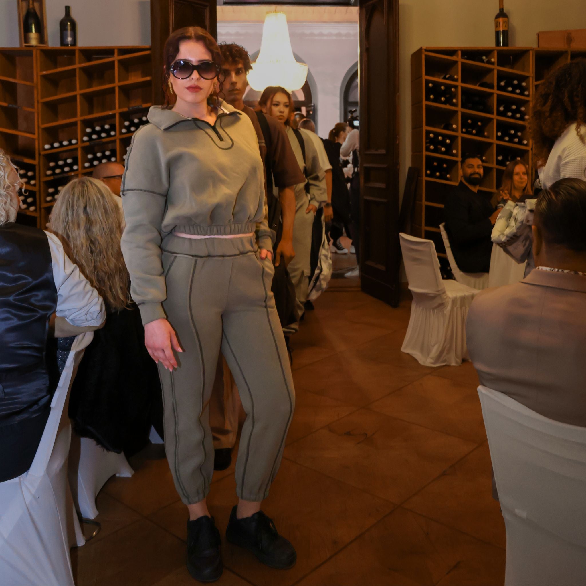 APACHE STAR® Tokyo athletic set on the Taste & Talk Nightwalk runway at Schloss Reichenow, Berlin