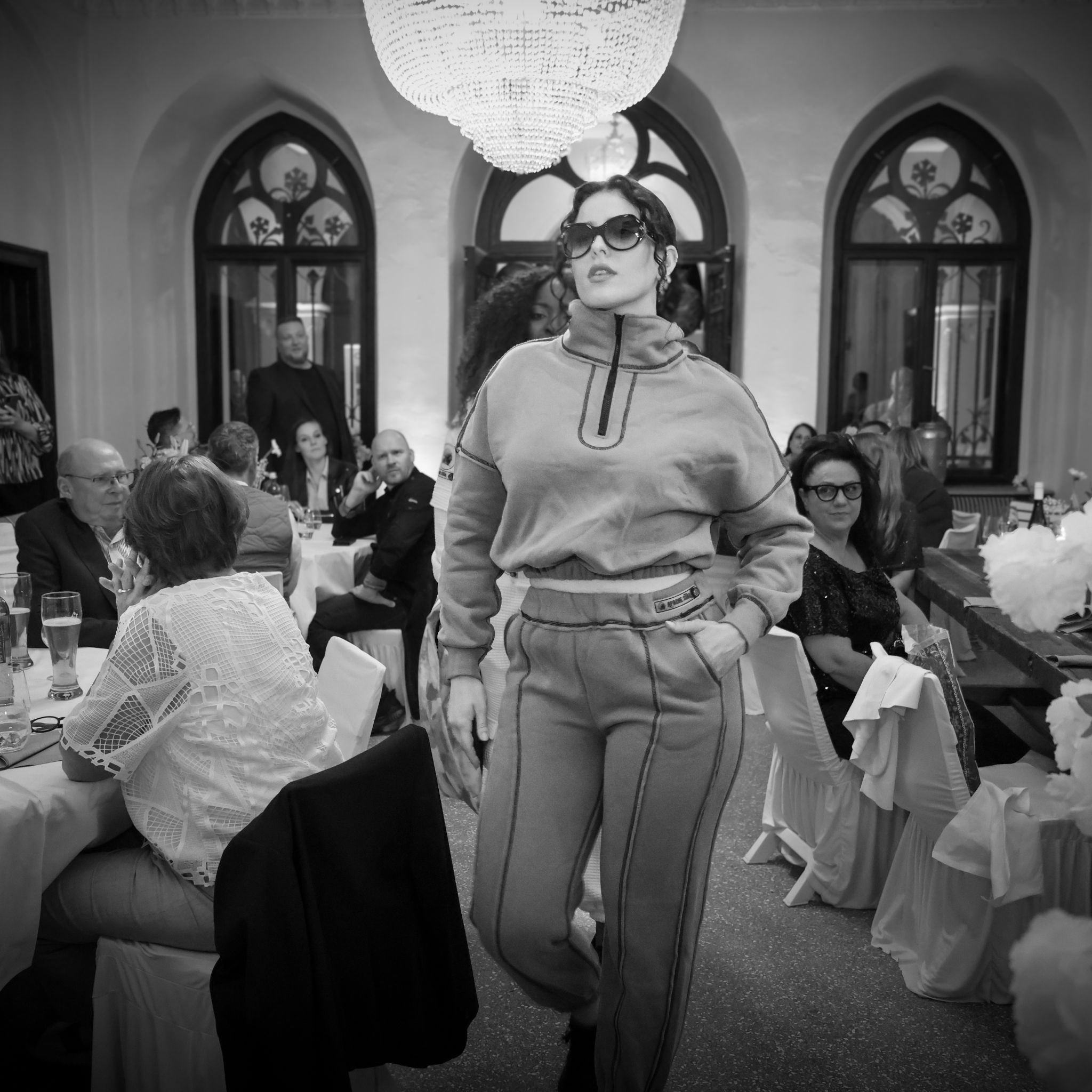 Model in the APACHE STAR® Tokyo athletic set at the Taste & Talk Nightwalk 2026