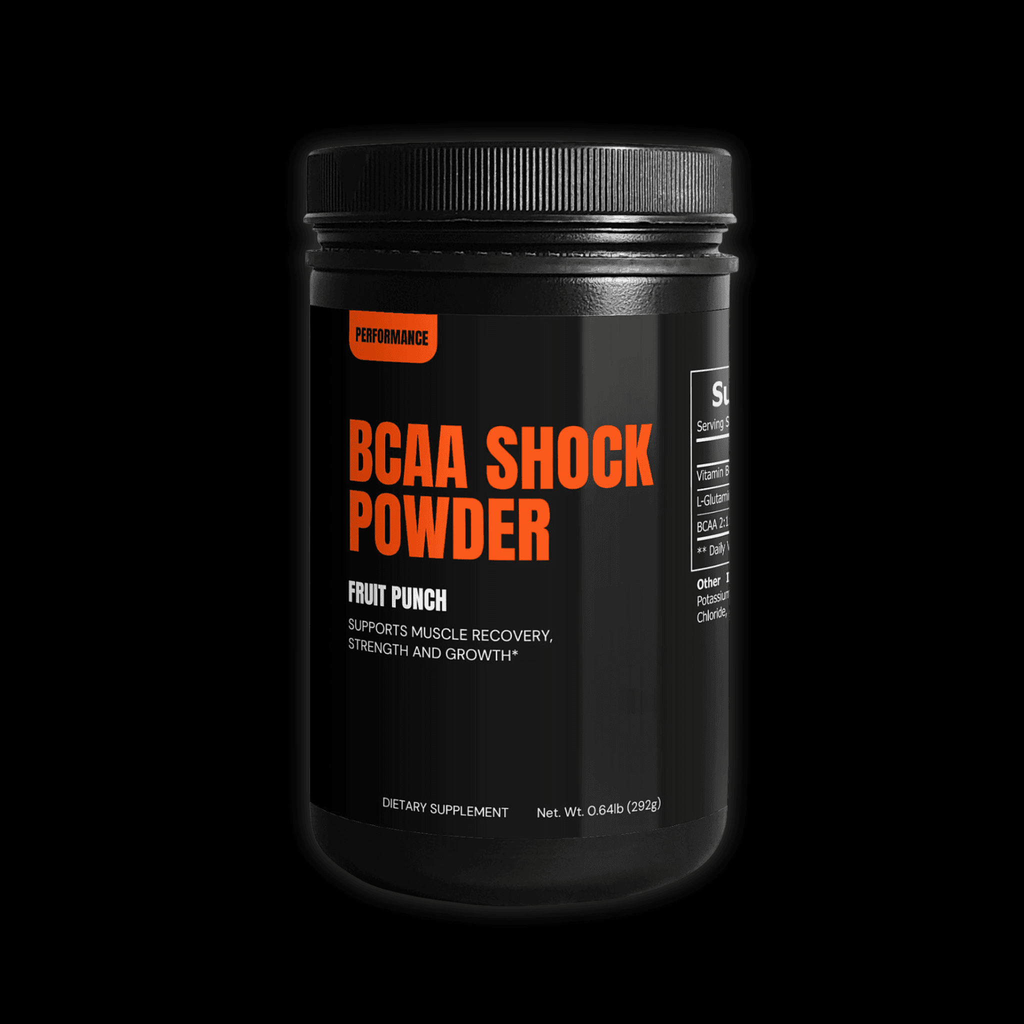 BCAA Shock Powder - Muscle Recovery Boost in fruit punch flavor by APACHE STAR. Designed for lean growth and athletic performance with amino acids.