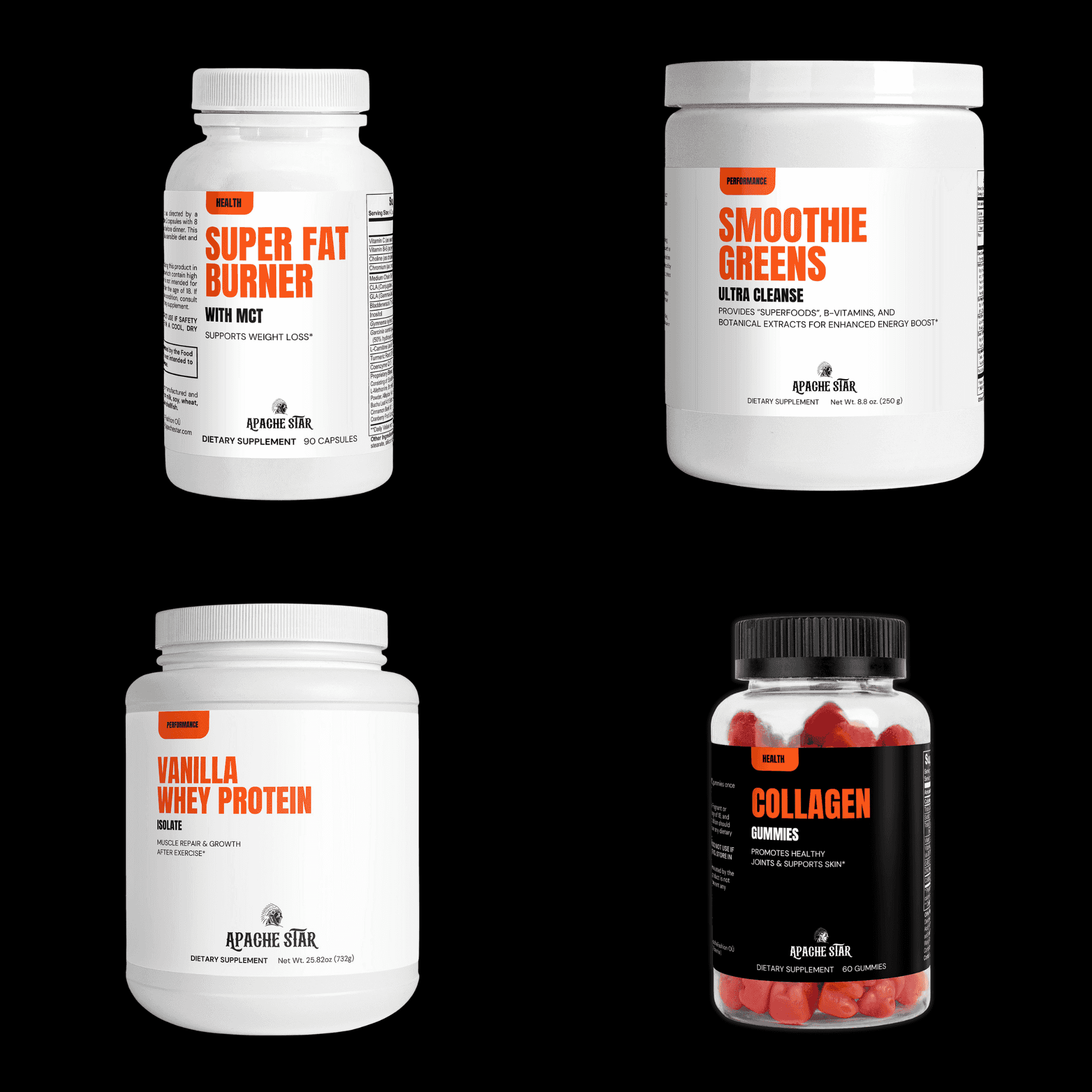 Burn & Build Bundle by APACHE STAR featuring Super Fat Burner with MCT, designed to support weight loss and fat metabolism for men and women.