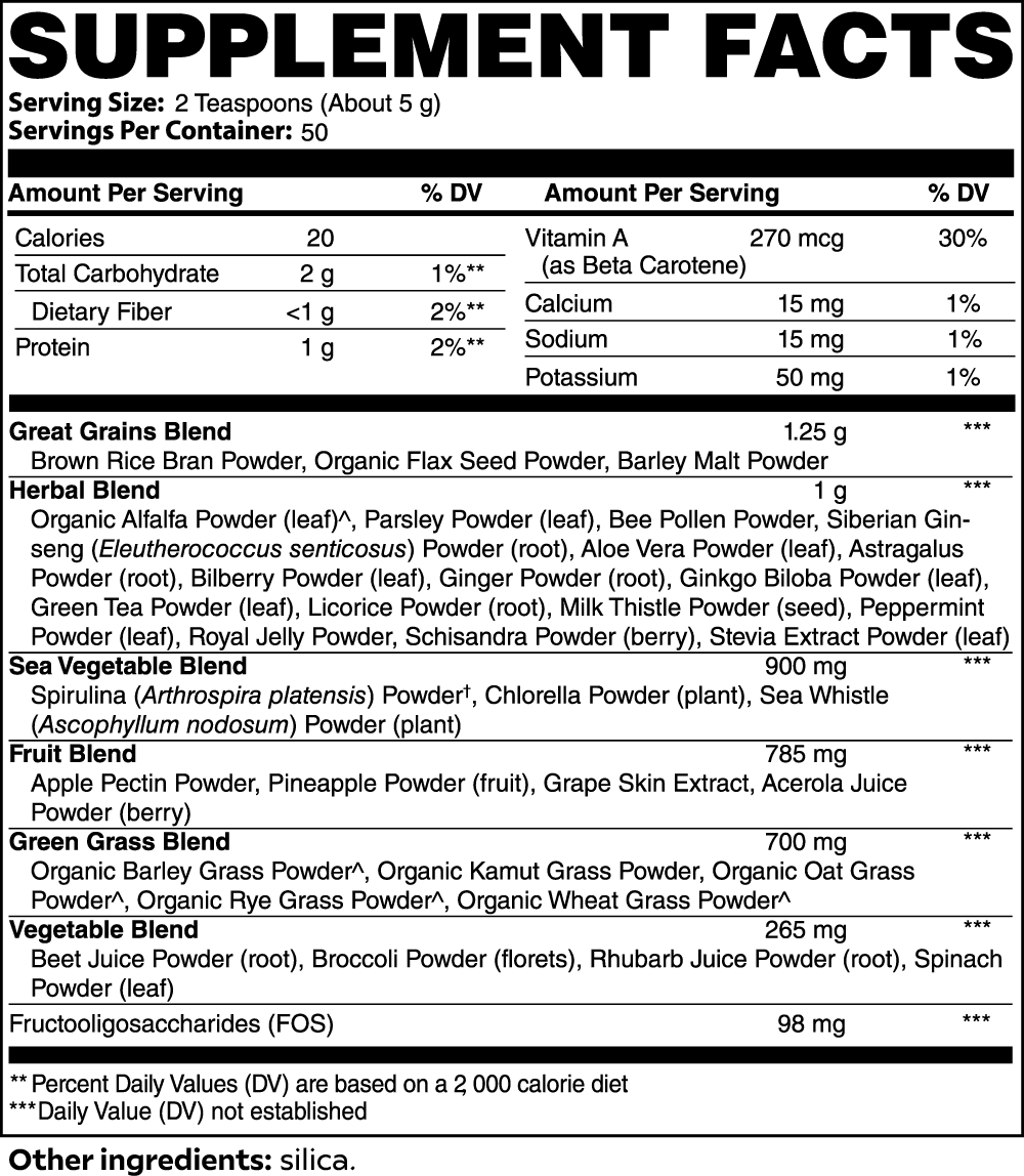 APACHE STAR Smoothie Greens Premium Greens Powder - Lactose Free Natural Extracts Superfood Blend for Seniors & Active Lifestyle