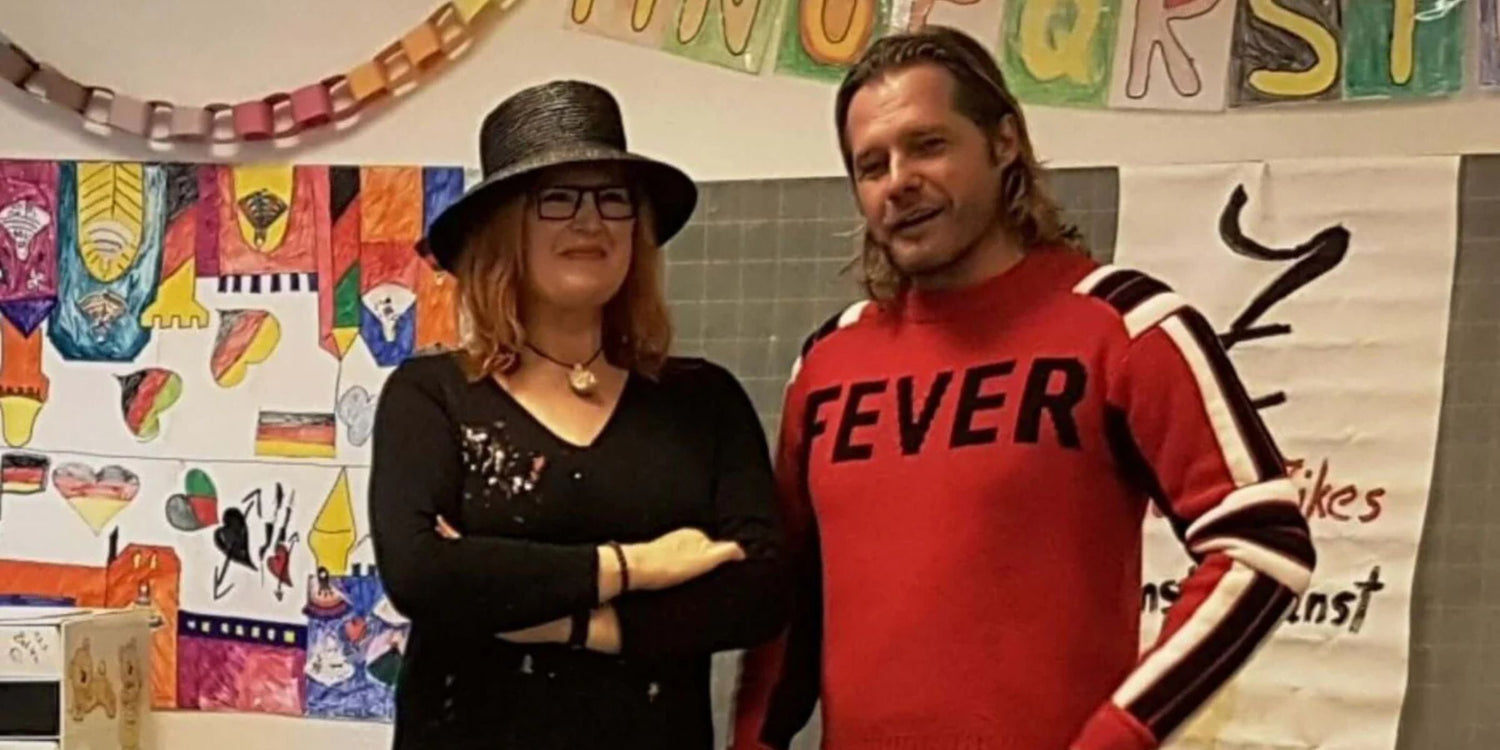 Roger Klüh und Nadja Zikes im Friedensdorf 