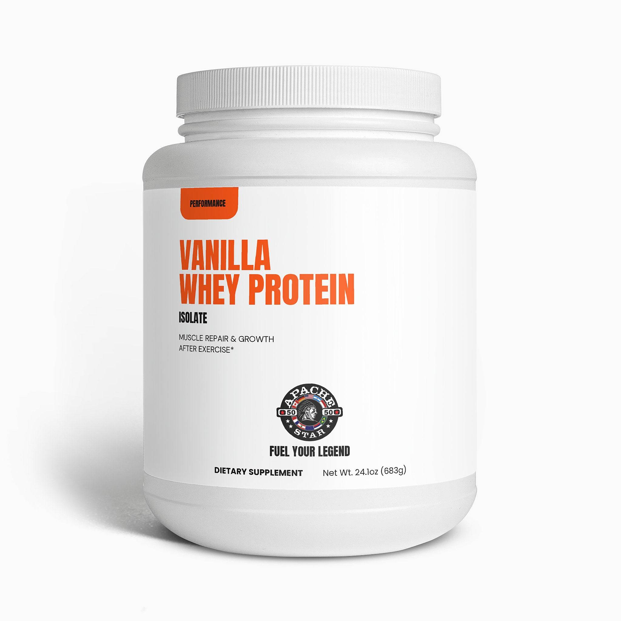 APACHE STAR Vanilla Whey Isolate Protein Powder 2-Month Supply - Low-Carb High-Protein Formula for Lean Muscle Mass & Athletic Performance