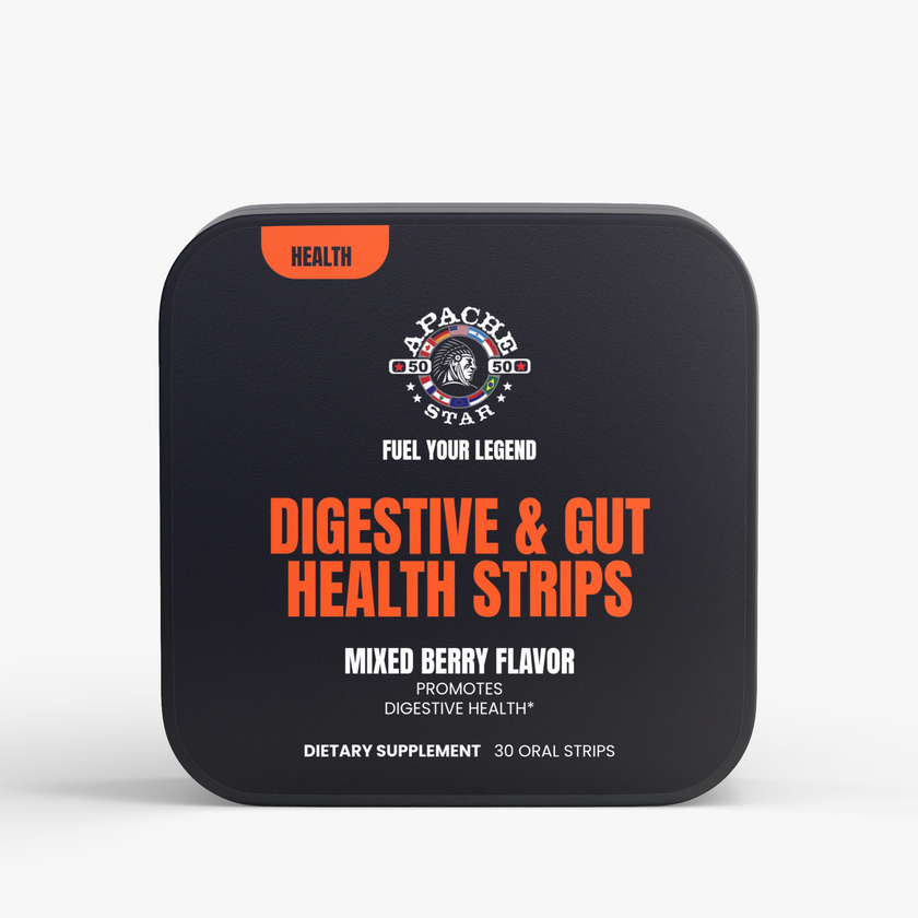 APACHE STAR DIGESTIVE & GUT HEALTH STRIPS - MIXED BERRY — tin, front view