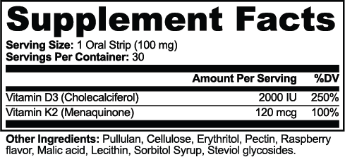 BONE SUPPORT STRIPS - RASPBERRY | 3 Month Supply