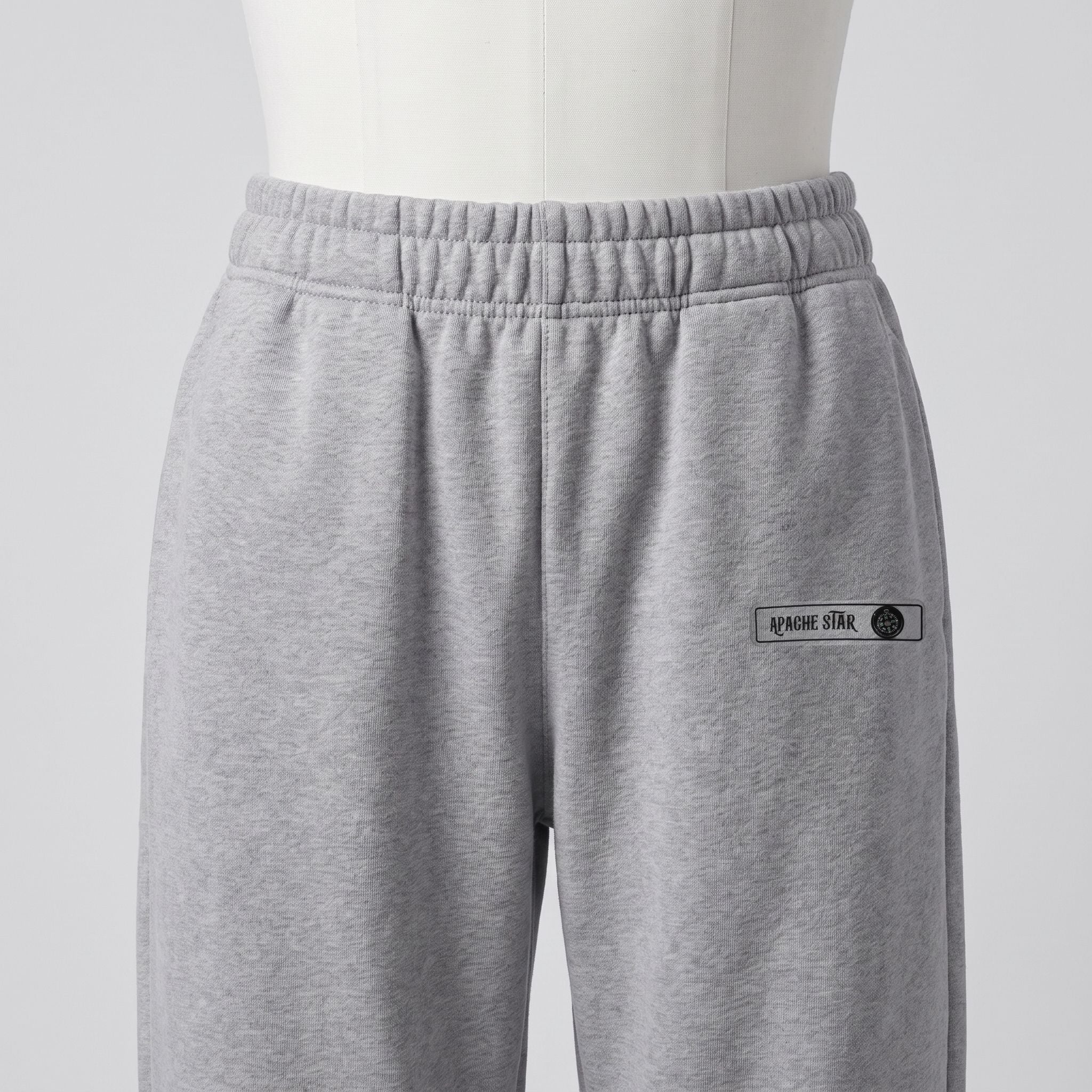 APACHE STAR® Iconic Pants “Dubai” in Grey — waistband and fabric close-up