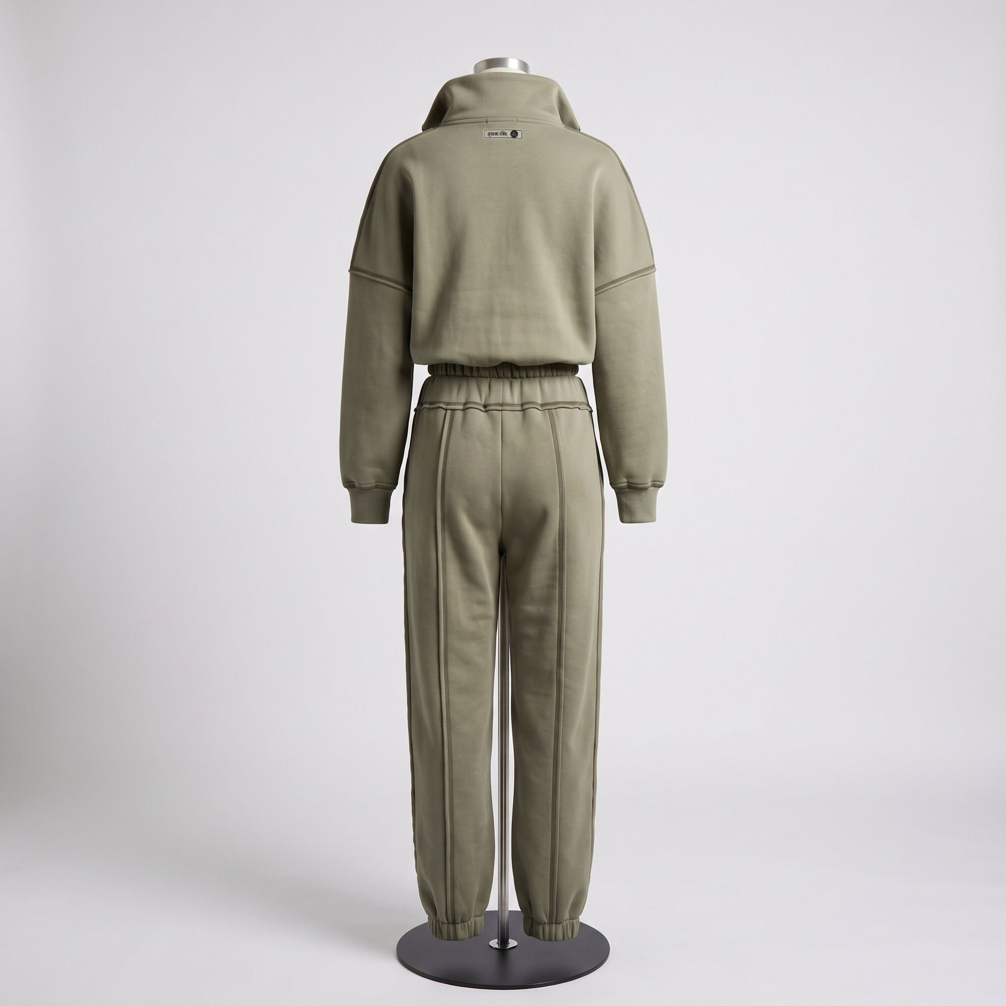 APACHE STAR® GLOBETROTTER Tokyo athletic set in Army Green — back view