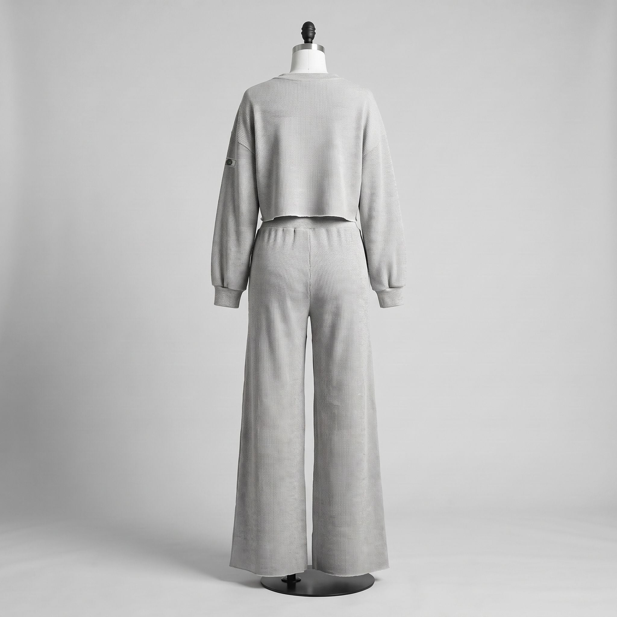 APACHE STAR® GLOBETROTTER Mykonos waffle set in Grey — back view