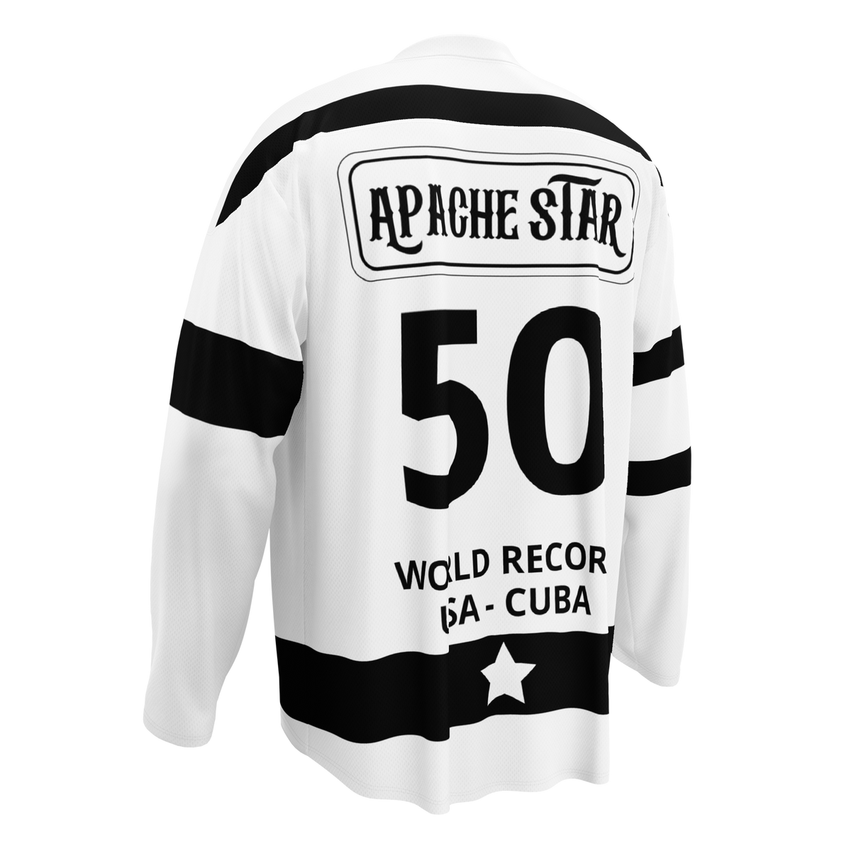 APACHE STAR ice hockey jersey, back seen from the left